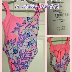 Lilly Pulitzer Pink and Blue Floral One Piece Swimsuit
